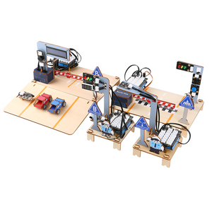 Etkileşimli kök trafik eğitim seti sınıf kullanımı Arduino için DIY yol modeli trafik sinyal projesi programlama robotik için