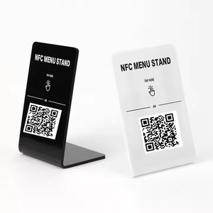 Pvc Nfc Stand Tap Cards Sticker Google Review Nfc Stand Table Display Qr <strong>Code</strong> - Product Image 5