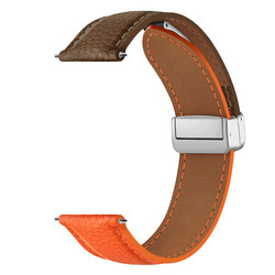 Brun gris avec grain orange-litchi