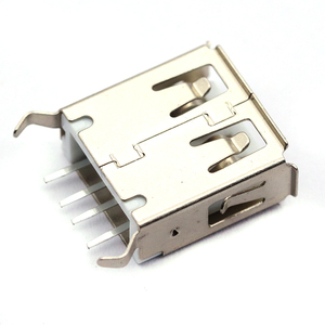 Enchufe hembra USB tipo A 180 grados Vertical 4 pines Interfaz USB Lados de la aguja curva - Product Image 5