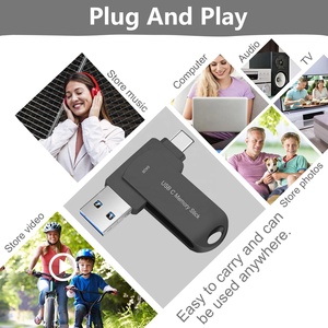 携帯電話ダークグレースイベル2In12 In1ミニメタルUsb 3.0OtgタイプCフラッシュメモリスティックペンドライブペンドライブUsbフラッシュドライブ - Product Image 4