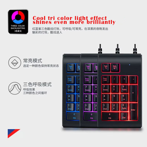 Factory Direct Wired 19-Key Waterproof Mechanical Luminous <strong>Keyboard</strong> Notebook Computer Digital <strong>Keyboard</strong> - Product Image 2