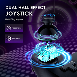 Con 2 pulsanti di programmazione diretta plug and play a bassa latenza joystick controller di gioco 4 Hall Mobile gioco maniglia - Product Image 3