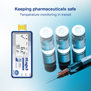 Registrador de temperatura PDF USB 2,0, registrador de datos de temperatura de un solo uso con pantalla LCD, logística de carne y alimentos, control de temperatura