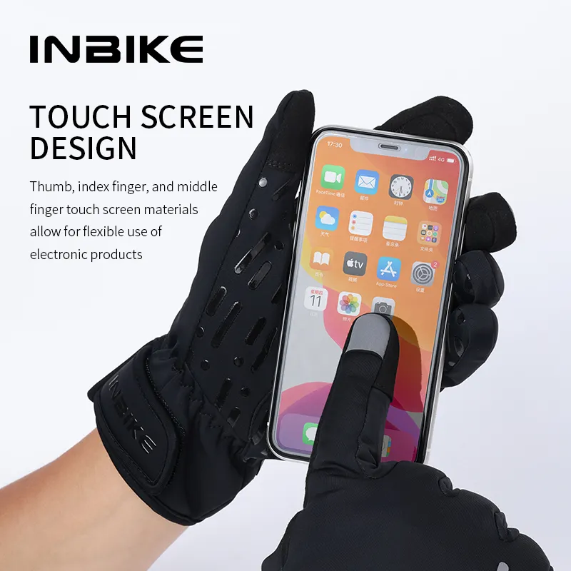 INBIKE gants antidérapants absorbant les chocs pour hommes femmes doigt complet vélo de course sur route vélo gants de cyclisme