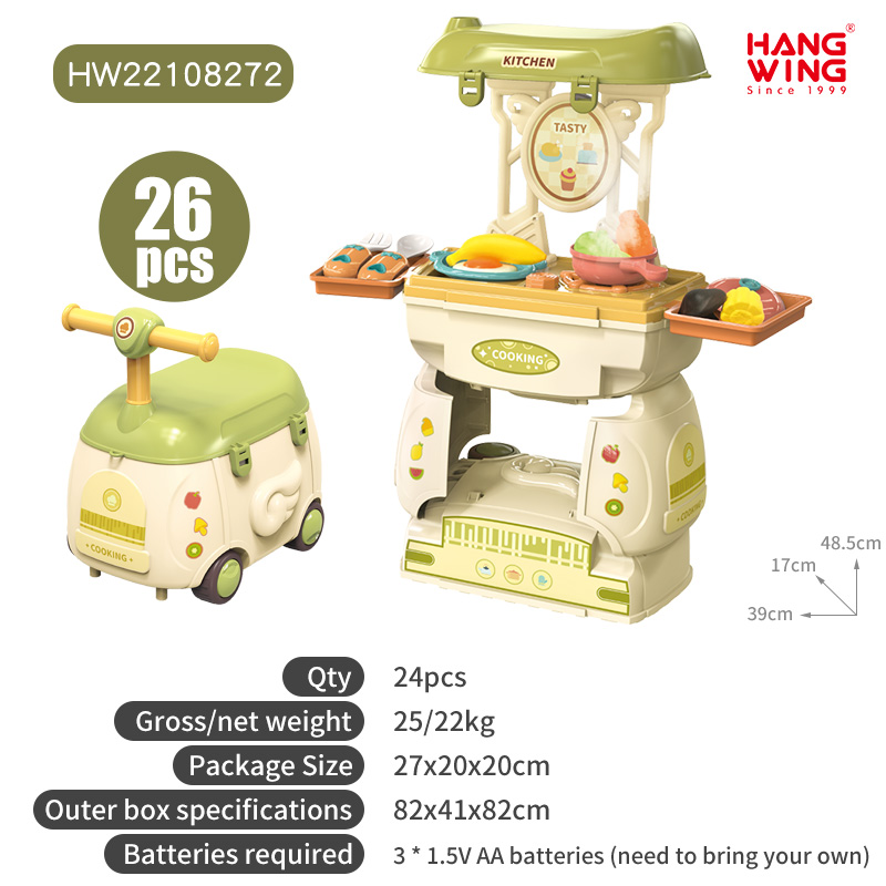 Ensemble de cuisine vert 26PCS