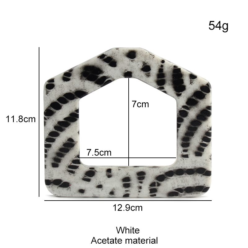Style 10 -- matériel blanc d'acétate de 12.9x de 11.8cm