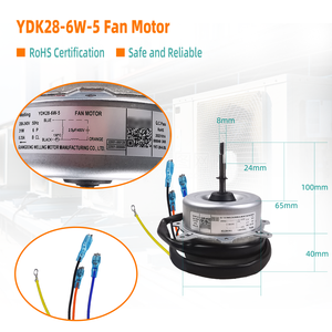 YKT-28-6-25L ngoài trời điều hòa không khí Fan Bộ phận động cơ AC208-230V 50Hz 0.35A 31W CCW BCL 6ploes YDK28-6W-5(AL) kim loại điện nhà - Product Image 4