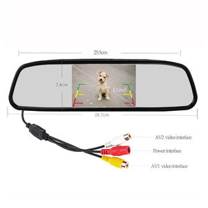 IPoster 4.3&quot; Car <strong>Reverse</strong> <strong>Mirror</strong> Monitor + <strong>8</strong> Infared LED Car Backup Camera Kit - Product Image 4
