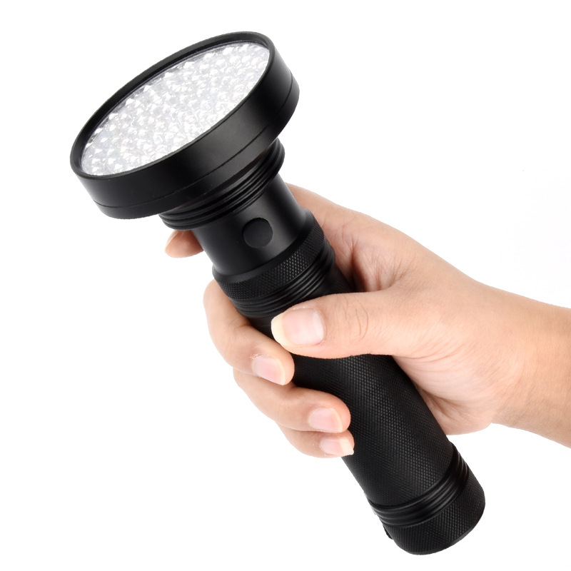 Lampe de poche UV à tête plate 100 LED