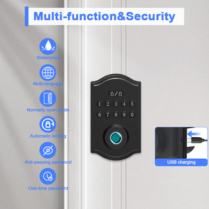 Wholesale New Wholesale Us Small Keyless Tuya Wifi App Rfid Password Biometric Finger <strong>Print</strong> Smart Home Door Locks With <strong>Key</strong> - Product Image 2