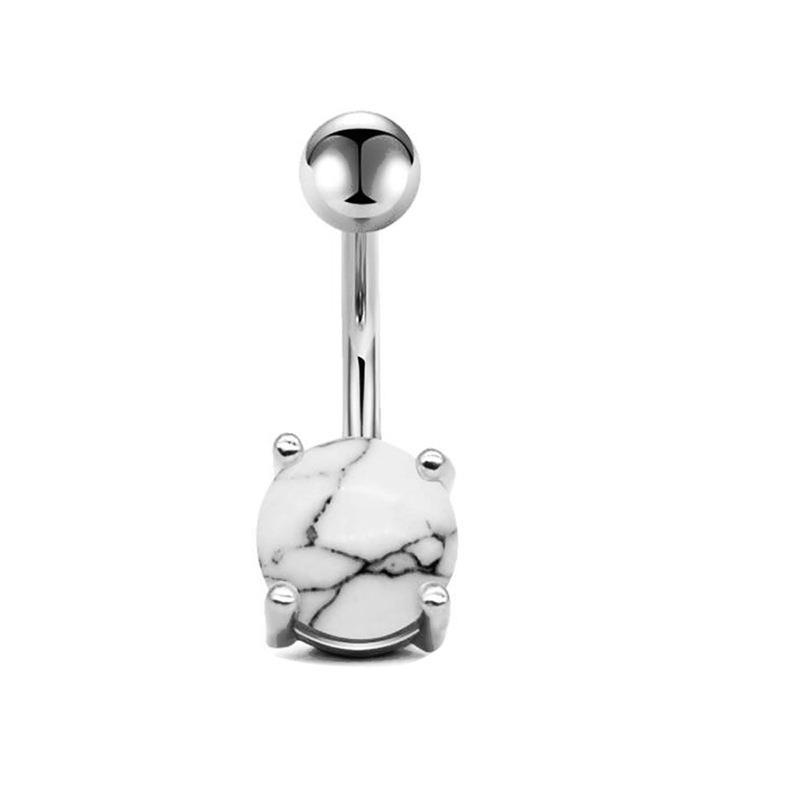 Tête unique turquoise plaqué argent blanc