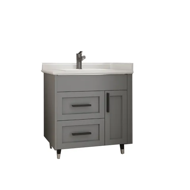 Popolare shaker door mobiletto del bagno free standing vanity colore grigio