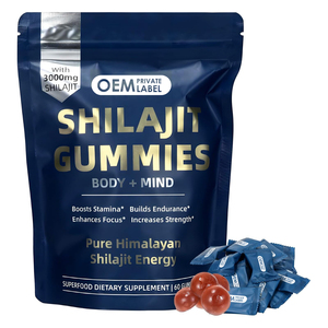 OEM tinh khiết Himalaya shilajit Gummies với Ashwagandha nghệ Piperine Choline bổ sung cho năng lượng, cân bằng cortisol, ngủ - Product Image 1