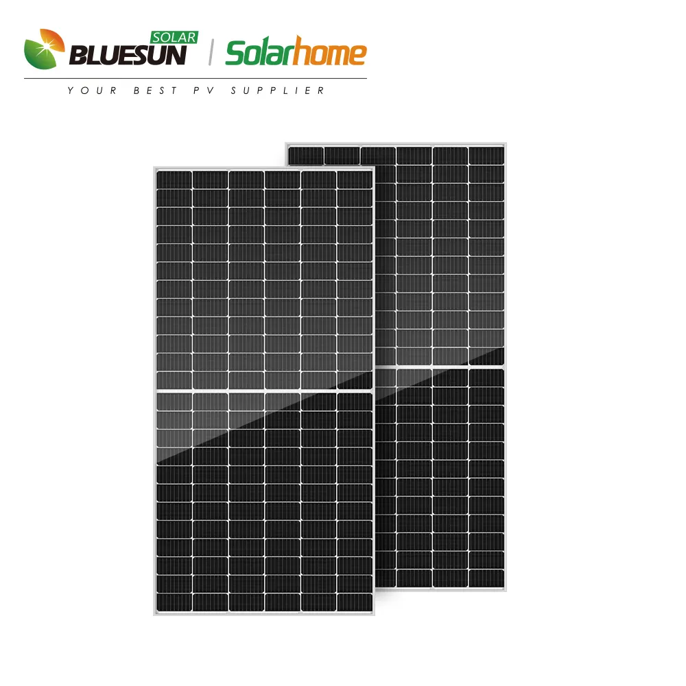 Bluesun kit lengkap panel surya, mudah dipasang, modul pv sel surya 550w 560w 585w 590w 600w penggunaan di rumah