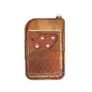 2022 nuovo telecomando wireless 433.92MHZ push cover 4 tasti mogano codice fisso telecomando RF - Product Image 1
