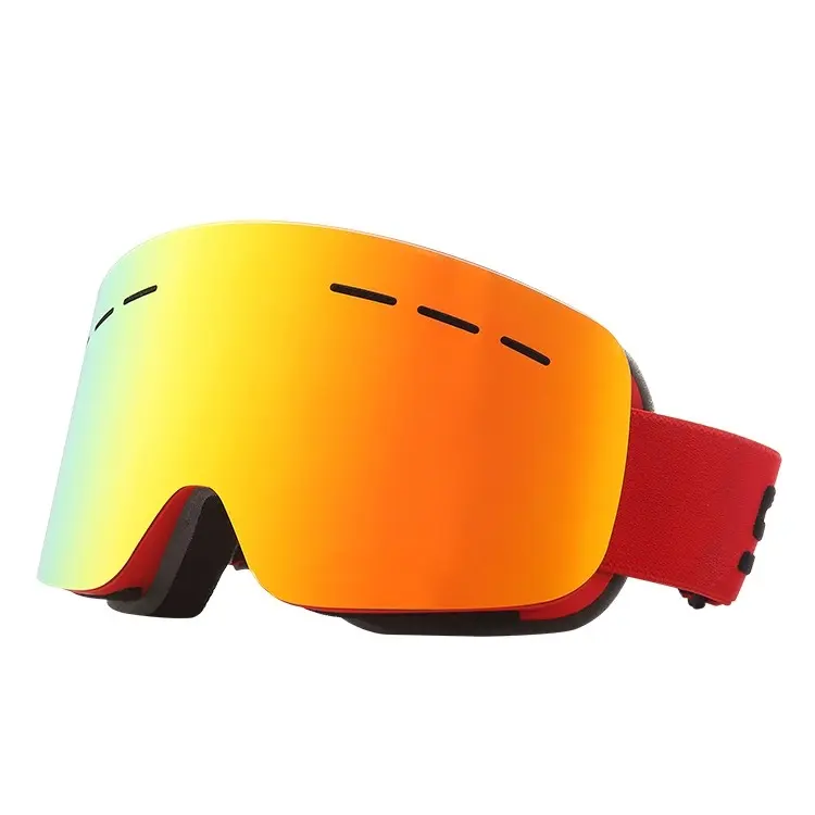 แว่นตาสกีแบบไร้กรอบสำหรับเล่นสกี,แว่นตาสโนว์บอร์ดแบบกำหนดเองแว่นตาสกีกันการเกิดฝ้า