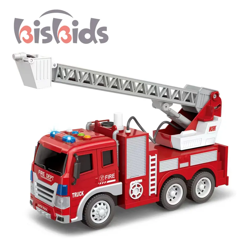 1/16 Mini çocuk simülasyon uzaktan itfaiye kamyonu ışık ve ses yangın söndürme kamyonu oyuncaklar hediyeler