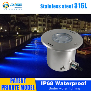 IP68 24Vプール地下ライト316LステンレススチールRGB RGBW DMX LEDスイミングプールライト - Product Image 3