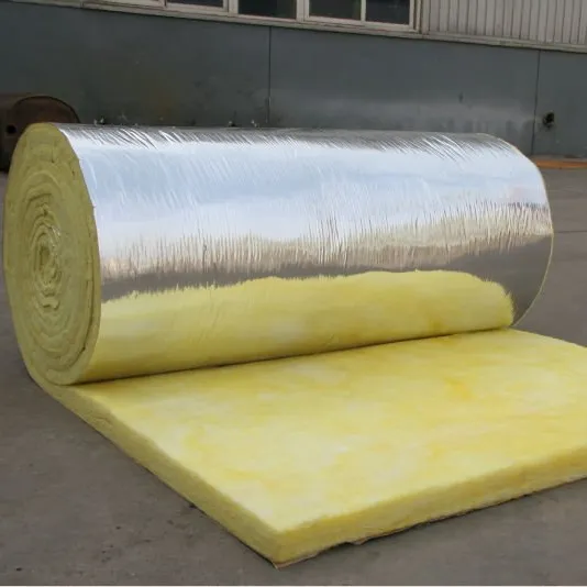 Pabrik Grosir 100Mm Tahan Api Kedap Suara Kapas Aluminium Foil Veneer Serat Kaca Wol Gulungan Merasa