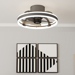 220V Morden Low-Profile Flush Mount Smart Design <strong>LED</strong> Ceiling Fan Lamp With <strong>Up</strong> And Down Light and Powerful <strong>Wind</strong> for Room Bedroom - Product Image 5
