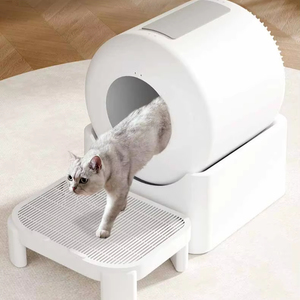 健康モニタリングで制御された複数の猫スマートラバトリーホワイト自動セルフクリーニング猫トイレボックスアプリ