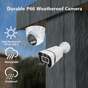 4MP Überwachungs kamerasystem im Freien mit menschlicher Erkennung Zwei-Wege-Audio 8CH POE IP-Kamera-Kit P2P Kostenloser Fernzugriff - Product Image 4