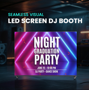 ซุ้มซุ้มซุ้มโต๊ะแบบตั้งโต๊ะแบบไร้รอยต่อหน้าจอแสดงผลวิดีโอ LED แบบพกพา1.8บูธดีเจ - Product Image 2