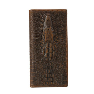 Cartera Biford Larga Personalizada de Cuero Genuino, Cartera de Cuero en Relieve, Cartera de Cuero Real, Monedero - Product Image 6