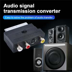 21-poliger Scart-Stecker auf 3-Cinch-AV-Buchse Composite-S-Video-Audio konverter adapter mit Ein/Aus-Schalter AV-Block-Scart-Adapter - Product Image 5