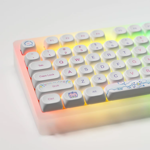 AKKOTOP75B Yugui Dog Mechanical <strong>Keyboard</strong> PBT Keycaps Three-mode Hot-swappable Light Guide Columns Cute Cartoon Official Version - Product Image 3