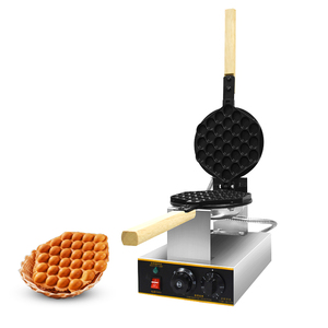 Electric Bubble Waffle Maker 7.8'' NonStick Hong Kong Style Egg Waffle Iron <strong>Baker</strong> with Timer &amp; Temperature Control - Product Image 1