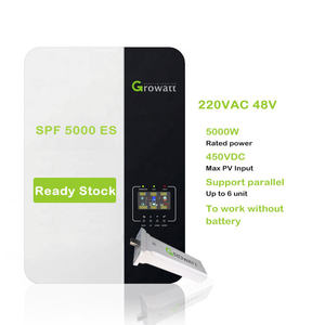 Inversor solar fuera de la red híbrido Growatt 3000W 5000W salida monofásica voltaje de la batería 48Vdc para sistemas de energía