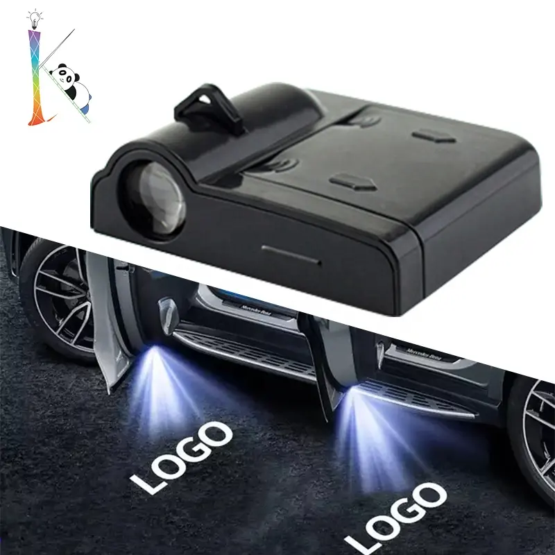Proyector láser de sombra de fantasma para puerta de coche, luz de bienvenida personalizada con diseño de logotipo, 3D