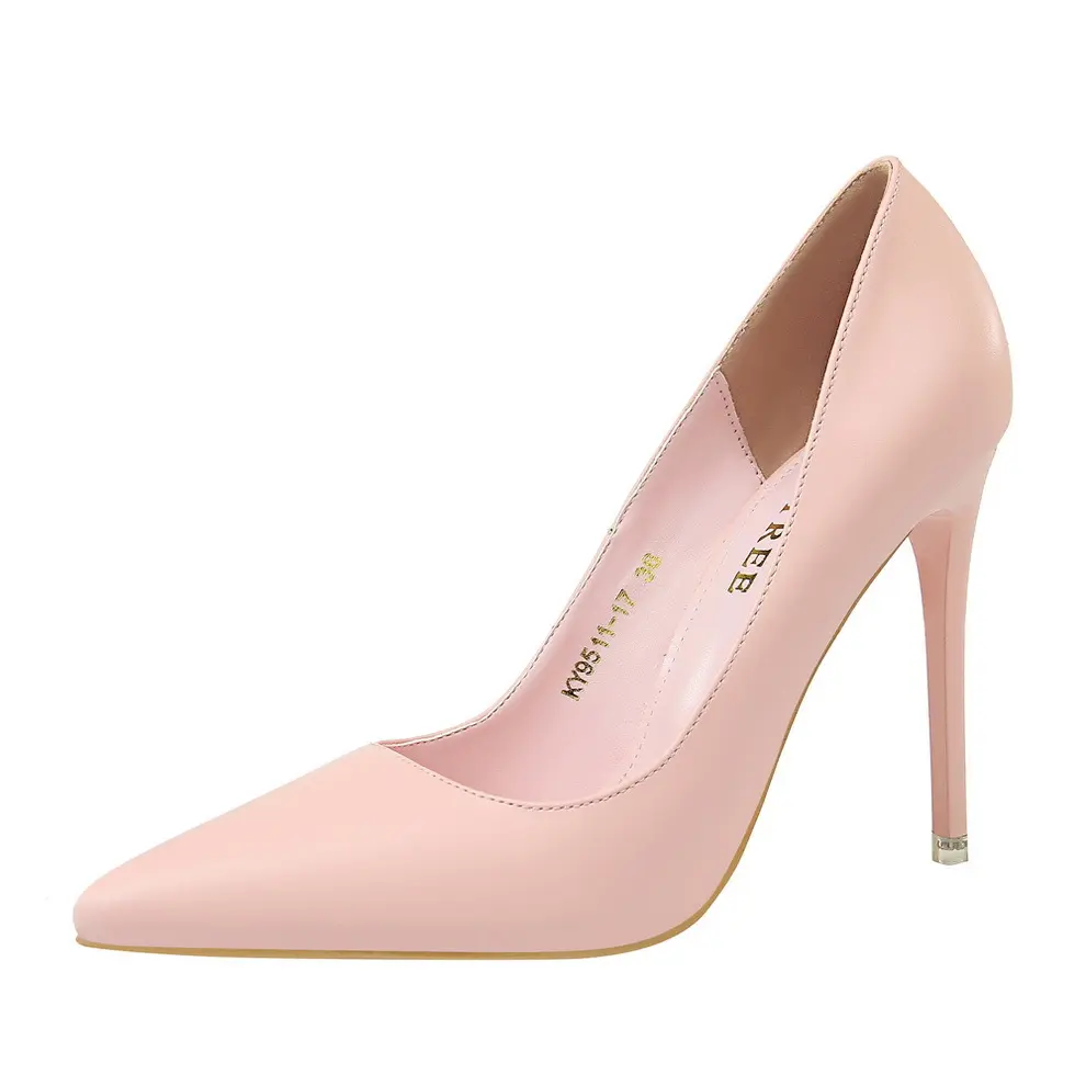 Sapato alto rosa plus size feminino, sapato stiletto sexy estilo coreano para mulheres verão