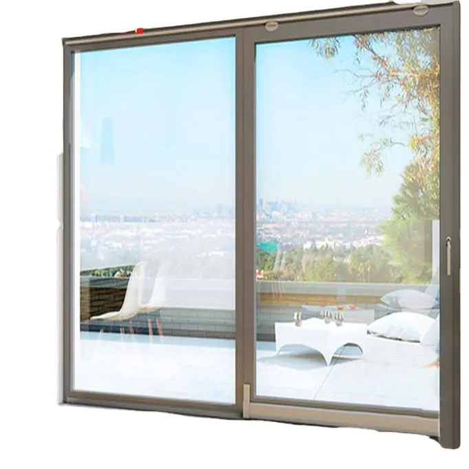 WEI DUN-puertas de aleación de aluminio y magnesio de diseño moderno, correderas de vidrio templado doble para patio y casa