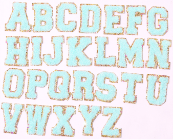 Lettera di ciniglia menta (A-Z)