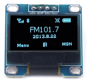 1,54-Zoll-OLED-Anzeigemodul SSD1309 I2C IIC SPI Seriell 128 X64 LCD 4-poliges Arduino (gelöteter Stift anschluss)