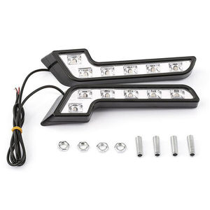 Oem c0789 2pcs 12v סופר לבן מכונית אור 4.8w 6 הוביל בשעות היום אורות פועל בצורת <span class=keywords><strong>l</strong></span>