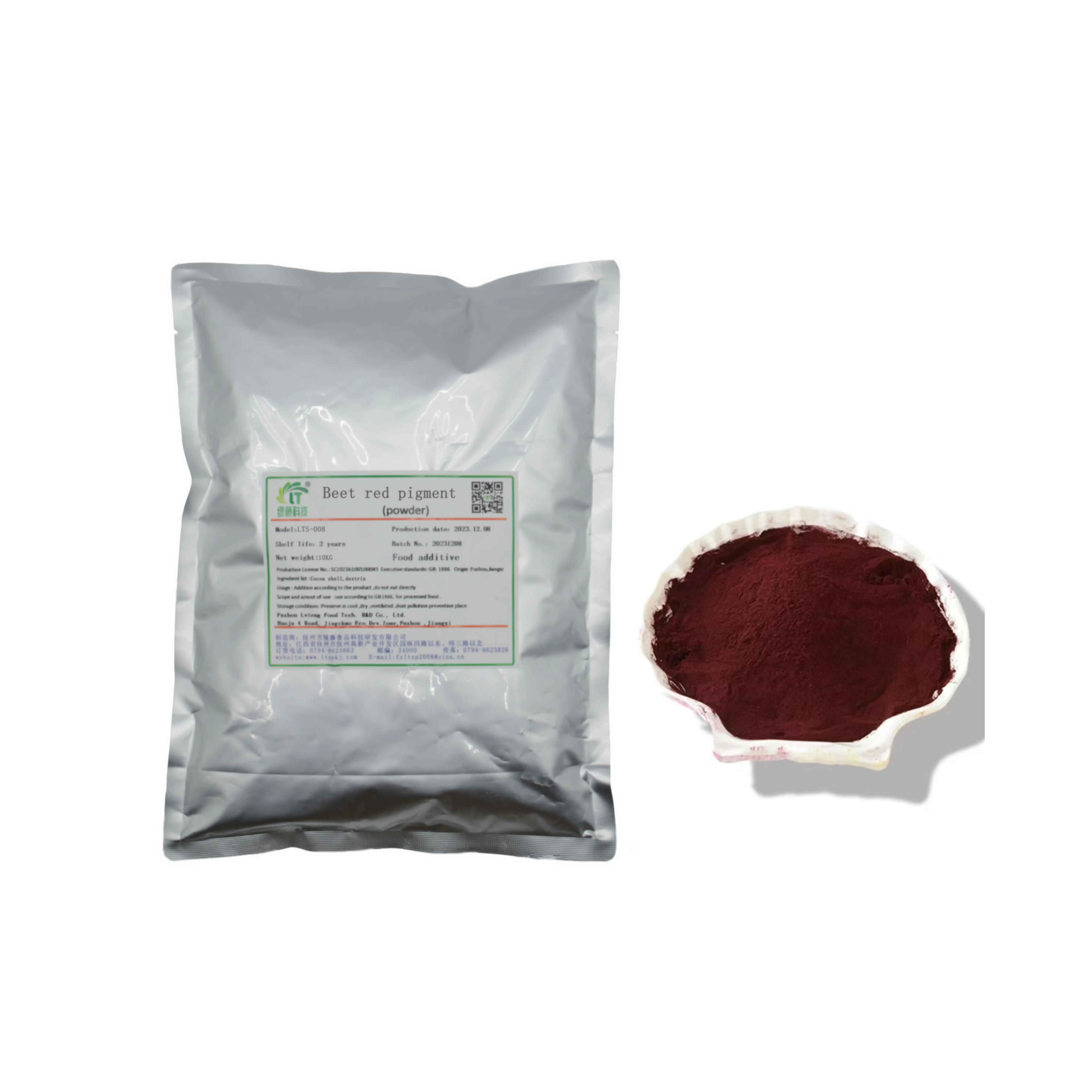 Aditivo alimentario soluble en agua de alta calidad pigmento natural pigmento rojo de remolacha E30 en forma de polvo