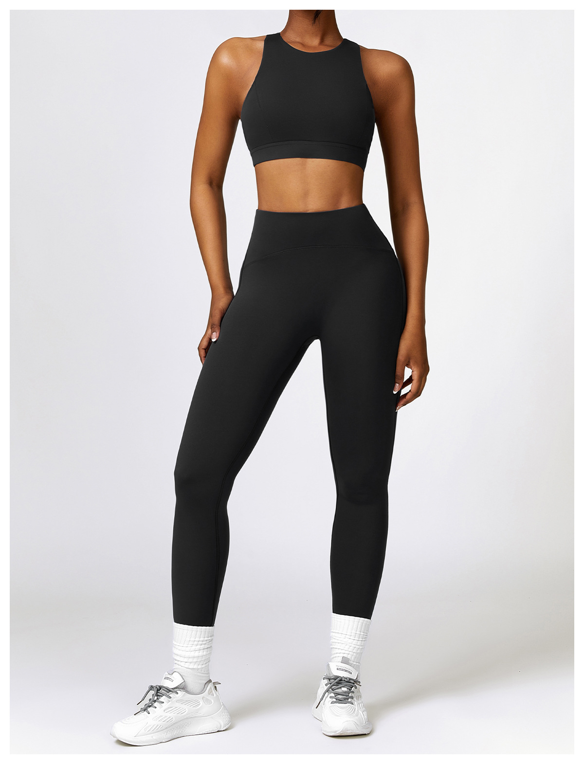Black long legging set