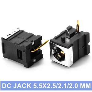 DC-007/DC007ซ็อกเก็ตชุบทอง5.5mm 2.5mm 2.1mm 2.0mm 10A 12V ตัวเมียแจ็ค DC ชนิด PCB ขั้วต่อ6 PIN - Product Image 2