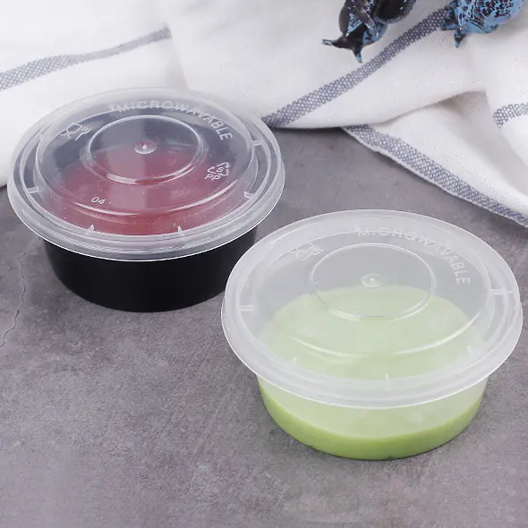 2 once di Plastica Jello Colpo Porzione di Condimento Salsa di Tazze con Coperchi per Ristoranti