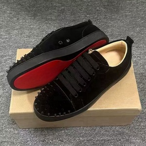 Red Bottom Spike Shoes Men Real Genuine Leather Famous <strong>Brands</strong> for Women Luxury Designer Casual Sneakers Sneakers Rivet Spikes - Product Image 1