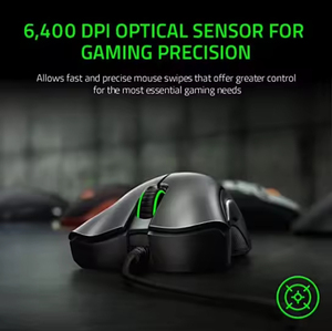 Razer Deathadder Essential6400DPIオプティカルUsbサイレントRGBラップトップPcマウス人間工学に基づいたゲーマー有線コンピューターゲーミングマウス