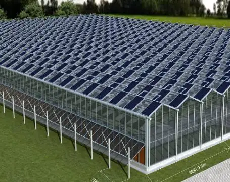 Panel surya fotovoltaik harga rendah kaca rumah kaca dengan panel surya