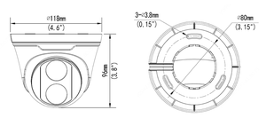 2022 ekonomik UNV 8MP 4K POE IP güvenlik kamerası IP67 İnsan vücudu algılama Uniview IPC3618LR3-DPF28-F-NB - Product Image 4