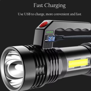 Siêu sáng dài rang COB mạnh mẽ đa chức năng cầm tay Spotlight USB sạc <span class=keywords><strong>LED</strong></span> <span class=keywords><strong>Torch</strong></span> chiến thuật đèn pin tìm kiếm ánh sáng - Product Image 4