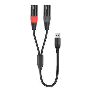 New Product Built-in Decoding 32Bit/384Khz USB-A Male to Dual XLR Male USB to XLR Audio Cable Microphone Converter Adapter - Product Image 1