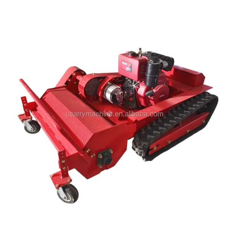 New Arrival Mini Farm 800/1000/1200mm RC Home Robotic Flail Diesel Grass Cutter Tractor Electric Lawn Mower For Grass Cutting